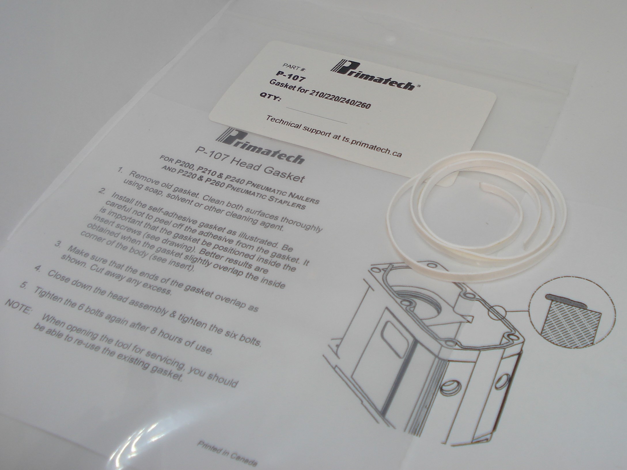 107 GASKET FITS PNEU.