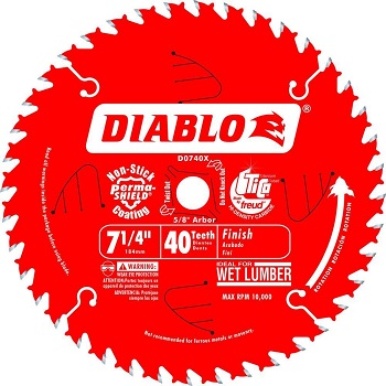 7 1/4X40T COATED BLADE (DIABLO)
